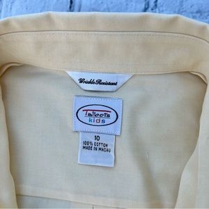 Talbots Boy's Long Sleeve Yellow shirt (Size 10) NWOT